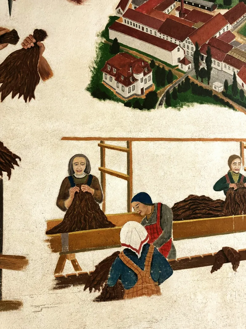 Wandbild fabrik bindetisch