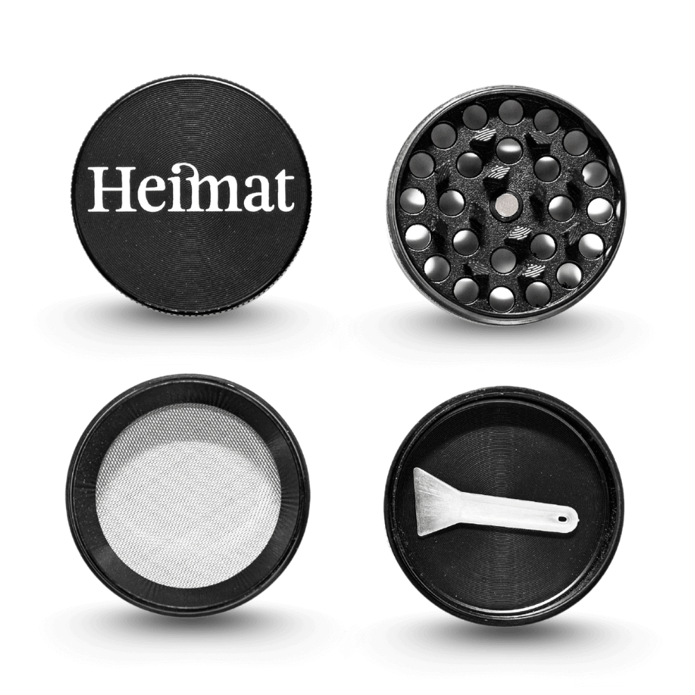 Heimat Aluminium Grinder – Diamond Cut, 4-teilig, Ø 40 mm-Heimat